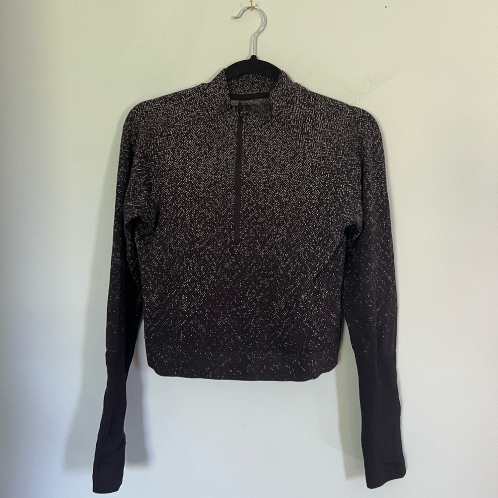 Lululemon, crop zip up workout top
